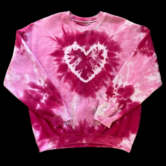 Urban Outfitters | Tops | Urban Outfitters Heart Tie Dye Sweatshirt |  Poshmark